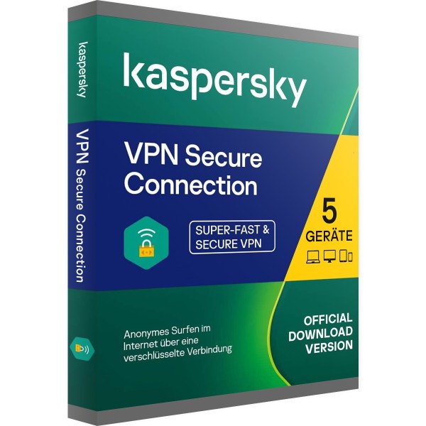 Kaspersky Secure Connection VPN 2022 | 5 Geräte